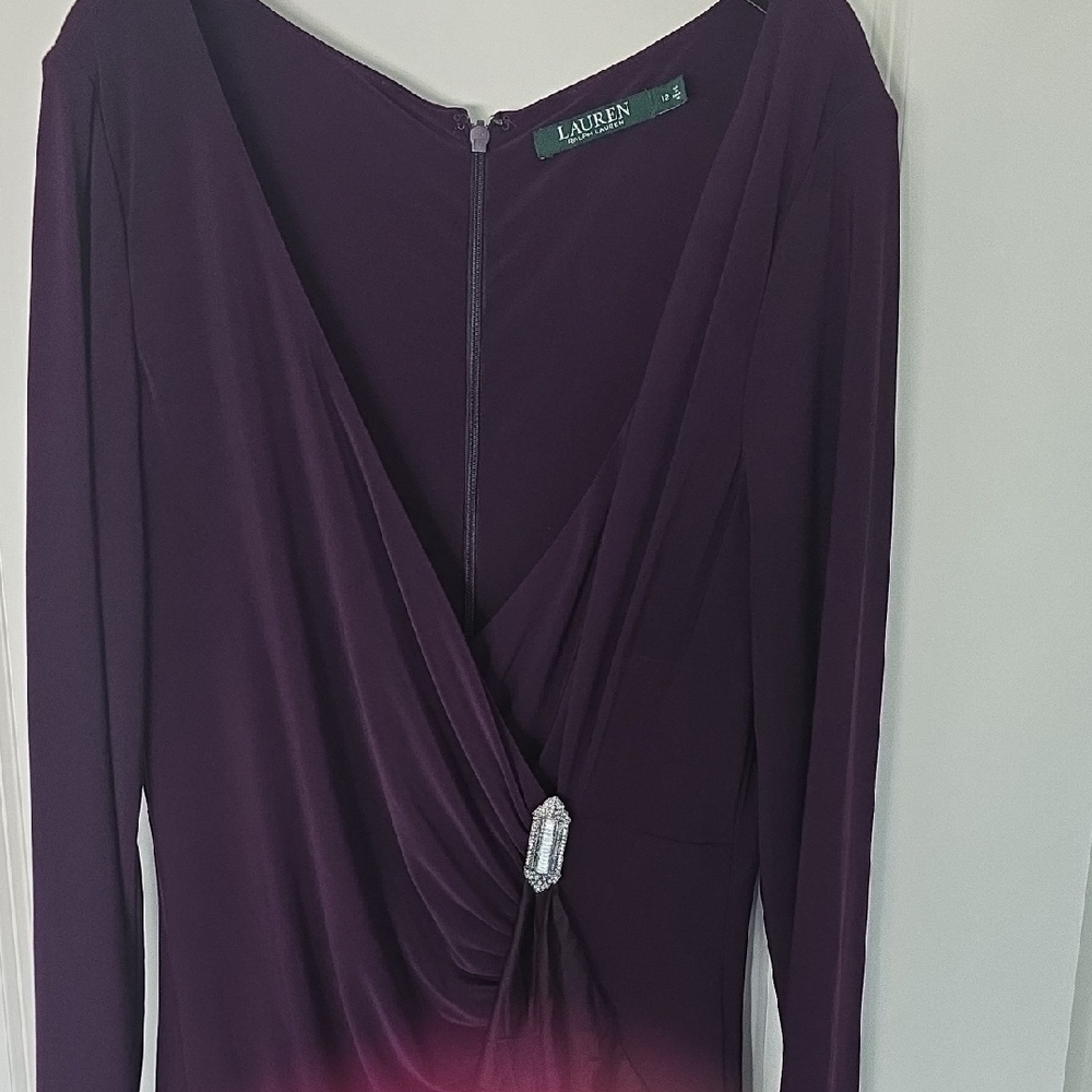 Ralph Lauren Deep Purple Long Sleeve Dress - Picture 3 of 4
